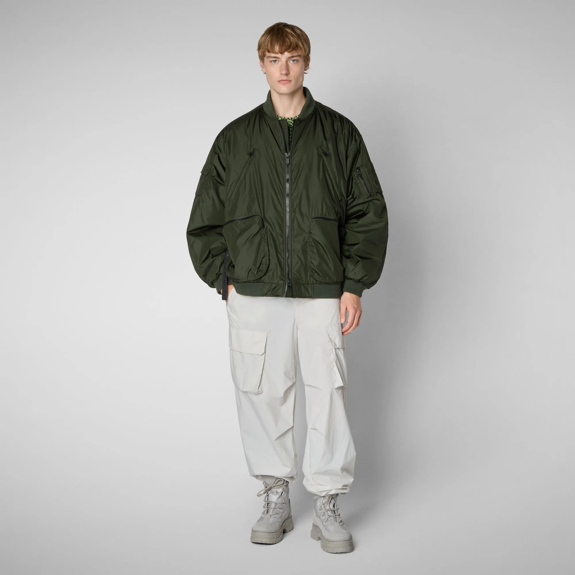 Unisex bomber jacket Usher in pine green