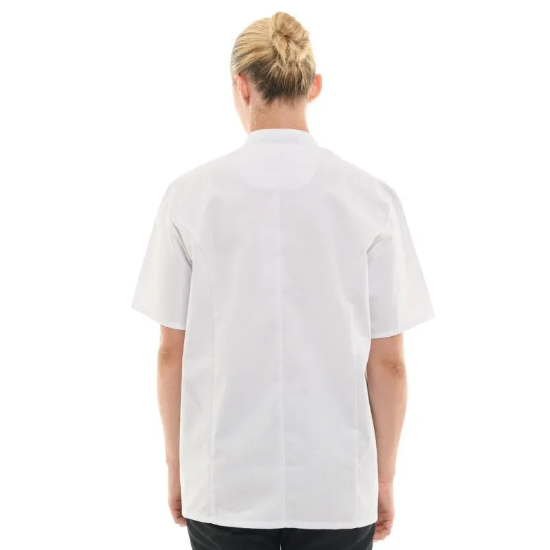 Unisex Short Sleeve White Cooking Coat - MANELLI