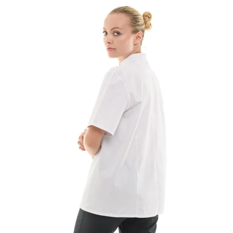 Unisex Short Sleeve White Cooking Coat - MANELLI