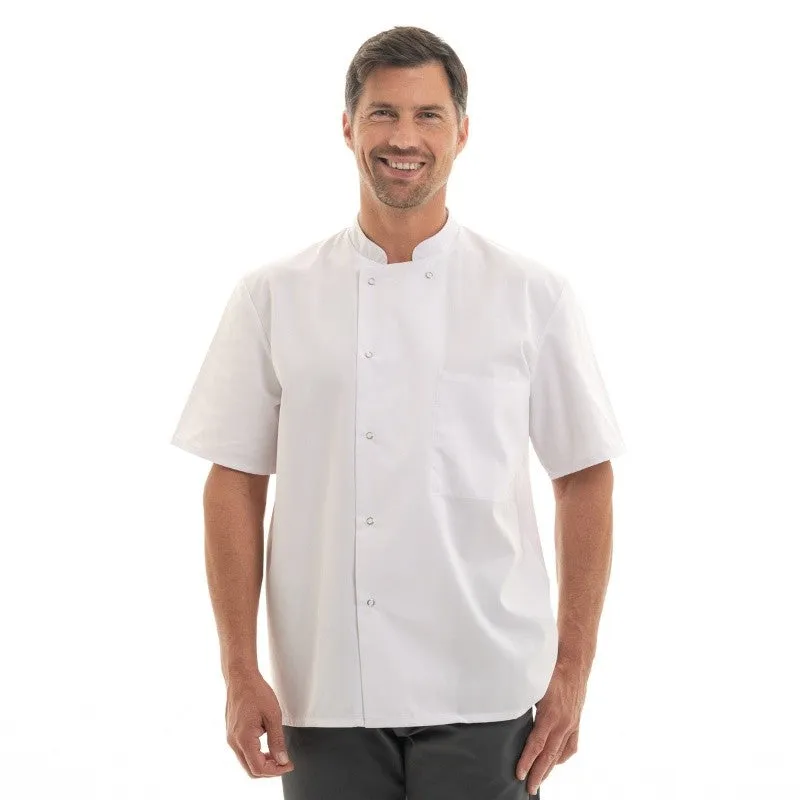 Unisex Short Sleeve White Cooking Coat - MANELLI