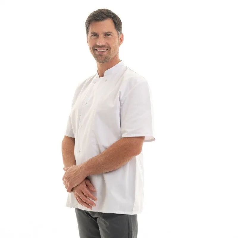 Unisex Short Sleeve White Cooking Coat - MANELLI