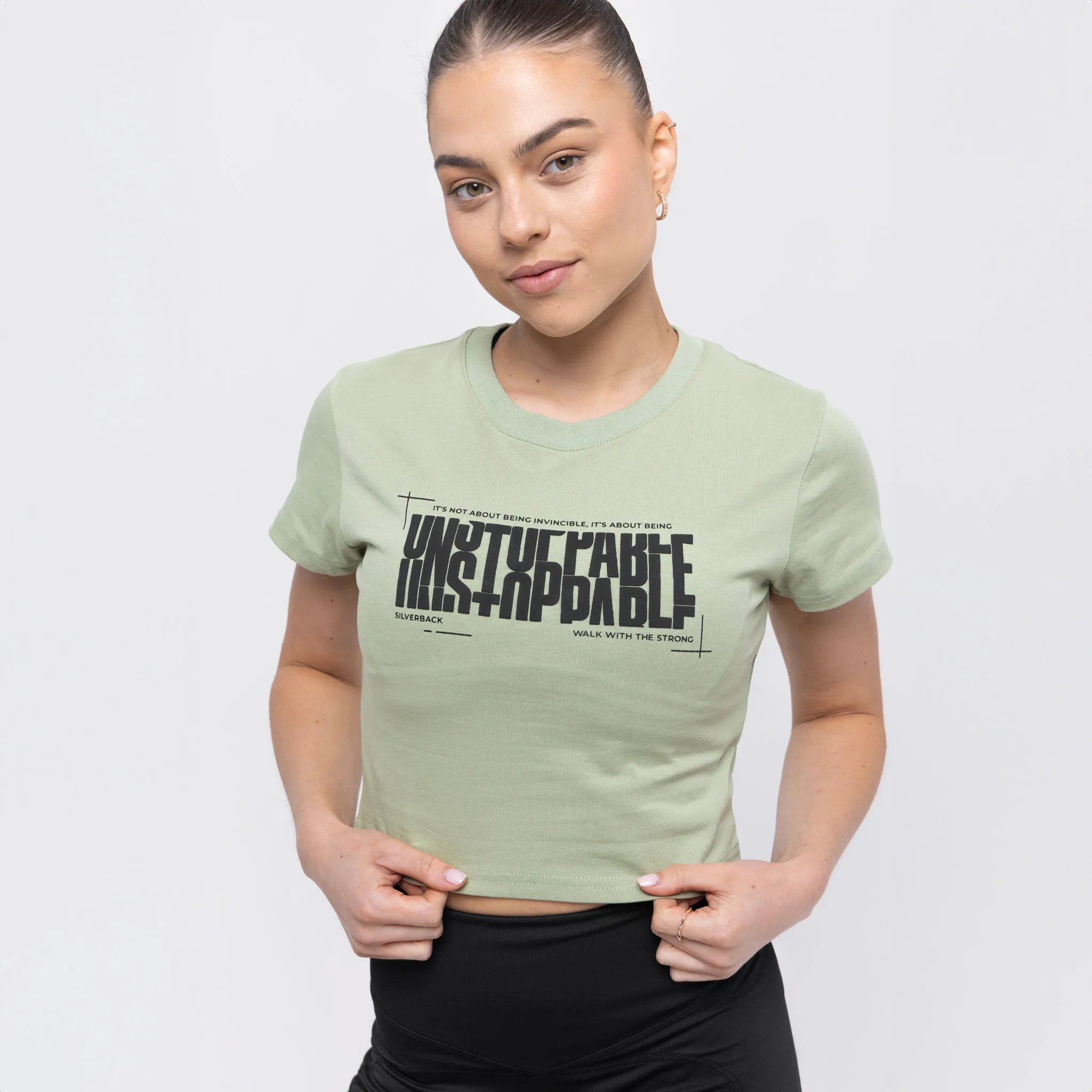 Unstoppable Crop T-Shirt Green