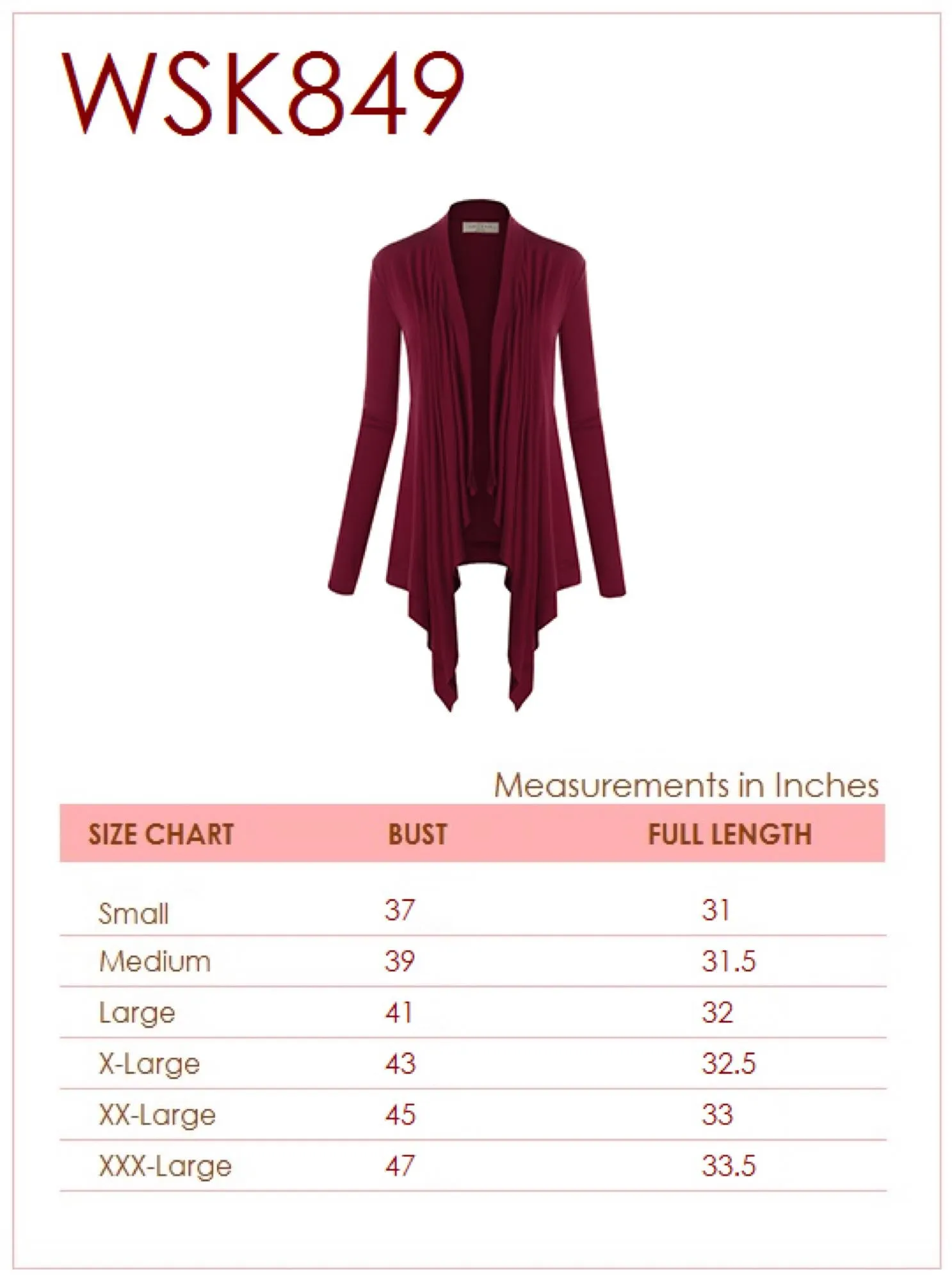 Women's Basic Draped Long Sleeve Open Front Knit Cardigan