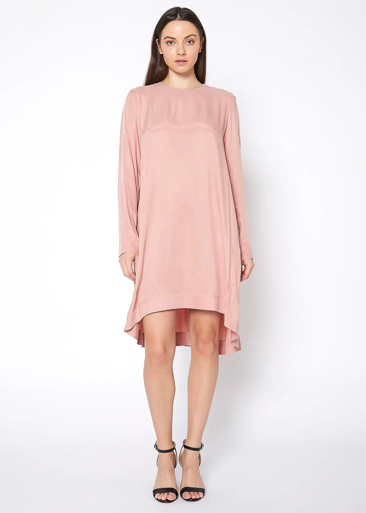 Women's Basic Long Sleeve Crew Neck Dress