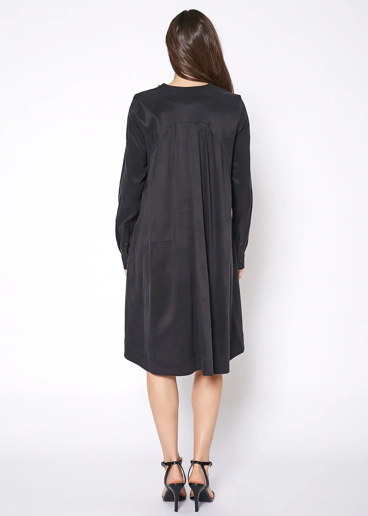 Women's Basic Long Sleeve Crew Neck Dress