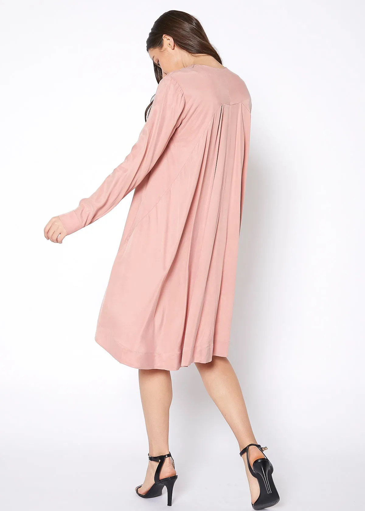 Women's Basic Long Sleeve Crew Neck Dress