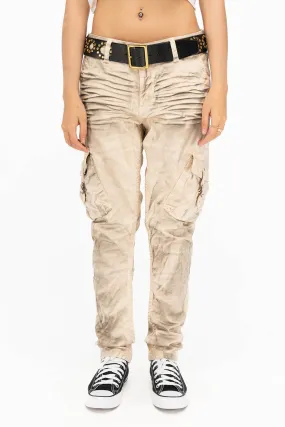 WOMENS MILITARY STYLE CARGO IN SUPERNATURAL BEIGE