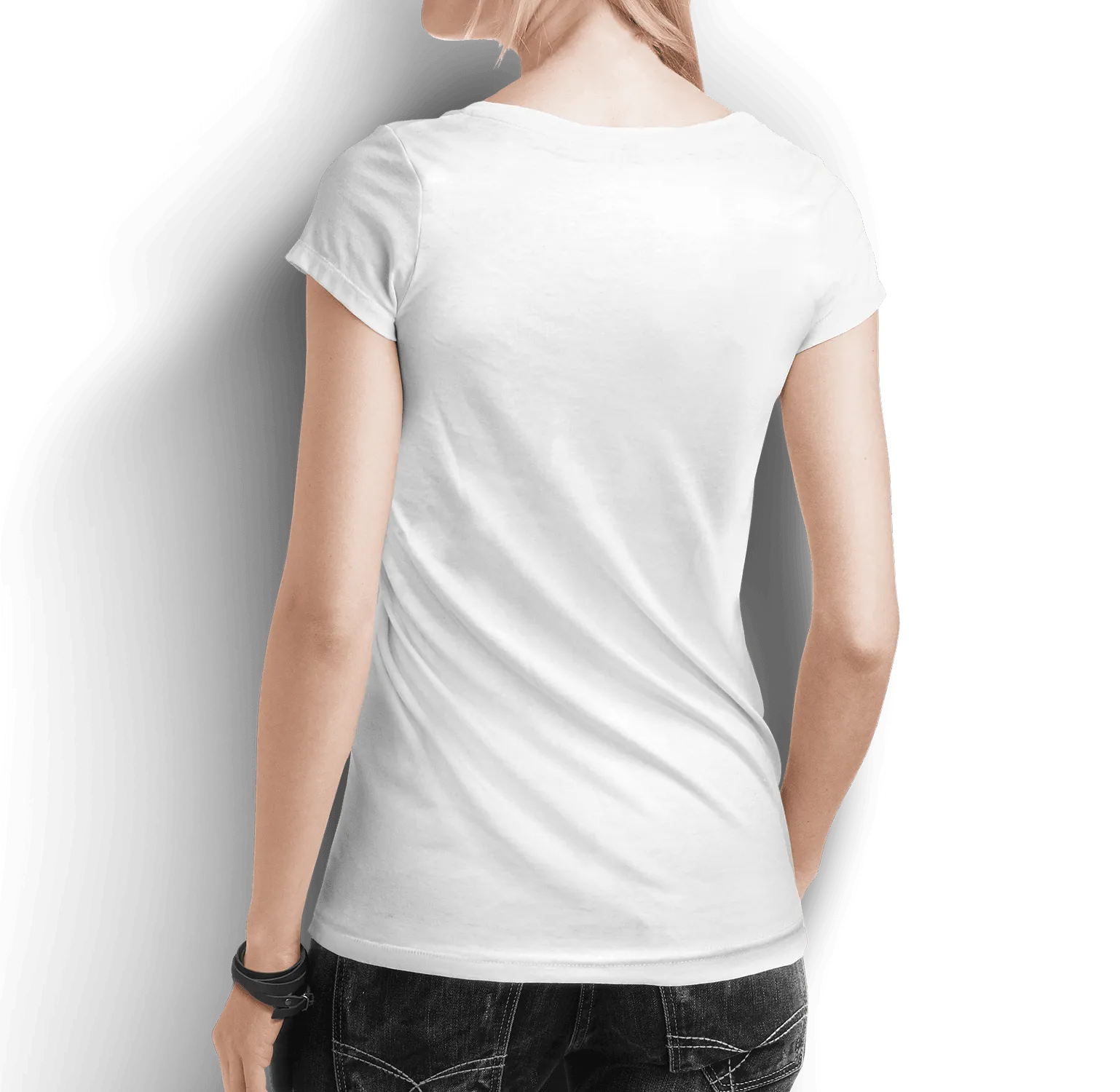 Women's round neck White/Black Value pack