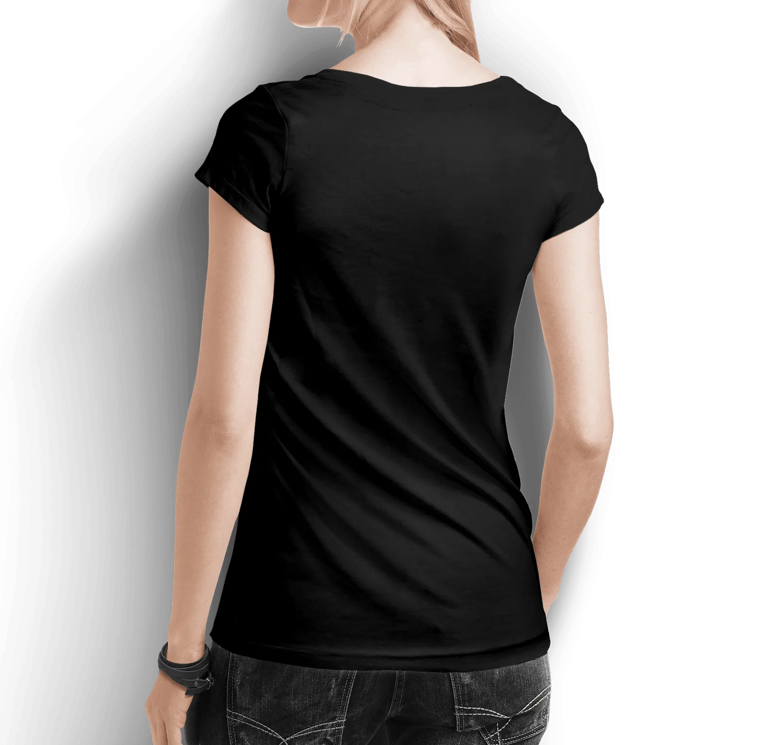 Women's round neck White/Black Value pack