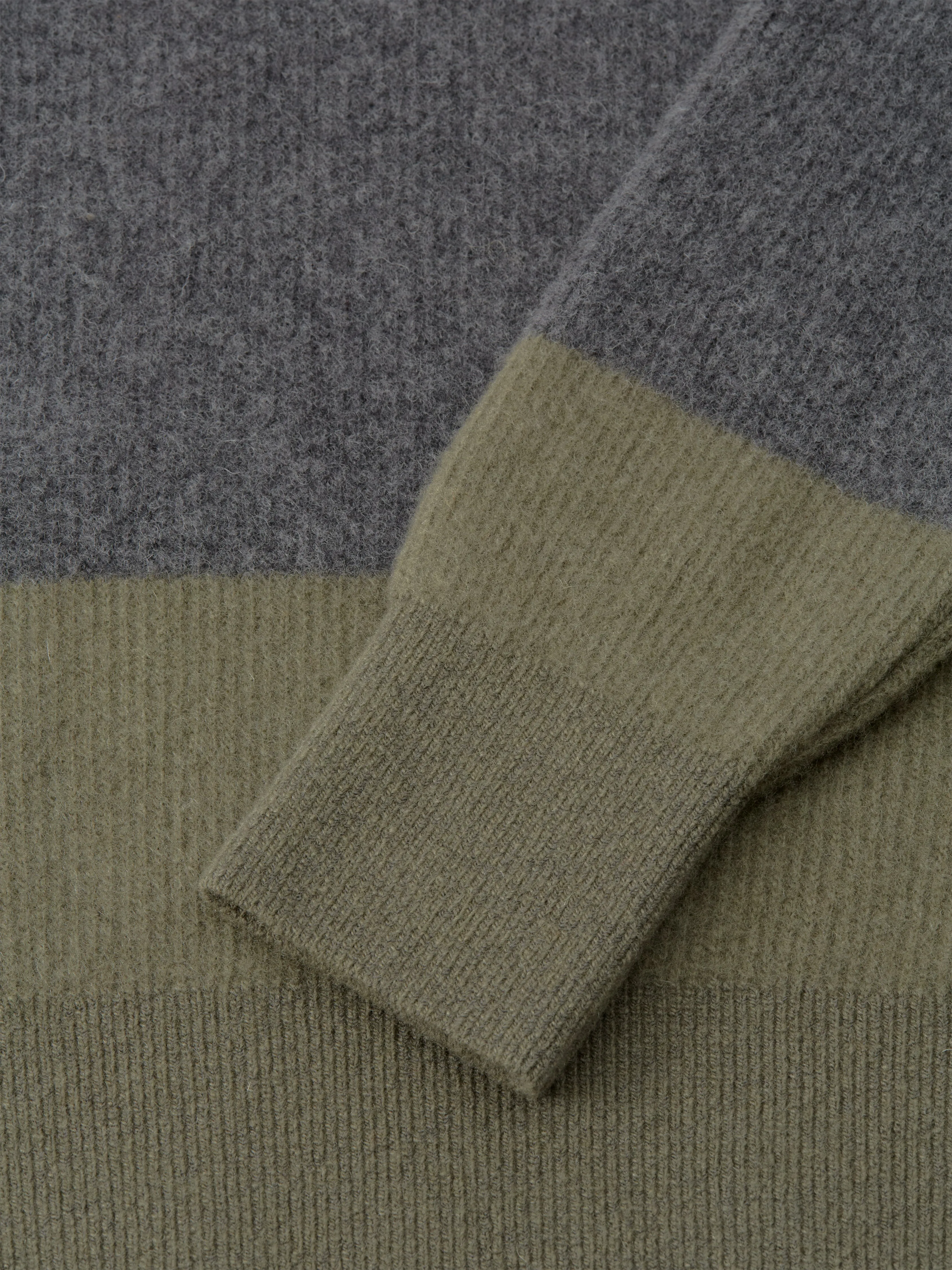 Wren Knitted Polo Shirt Paxton Charcoal/Sage Green