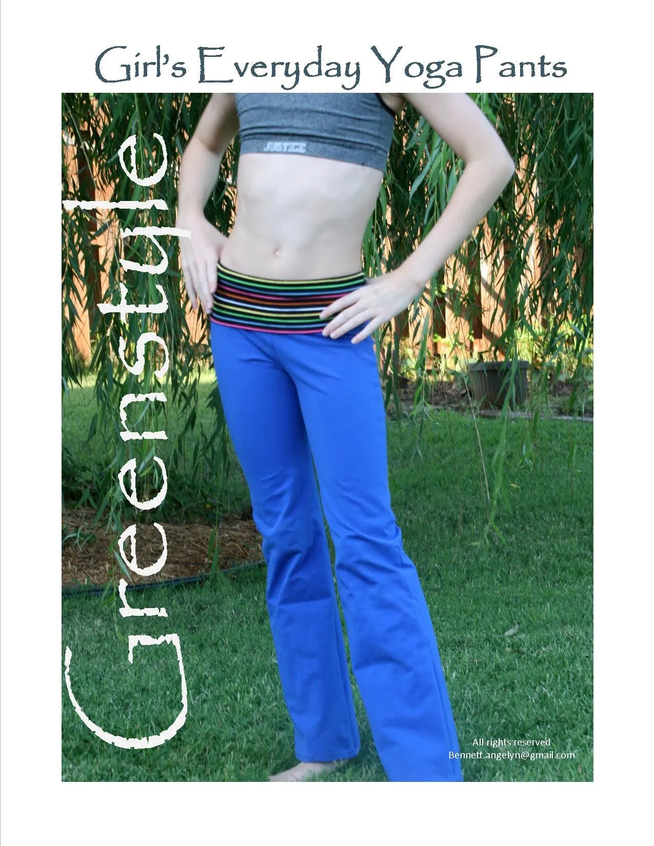 Youth Everyday Yoga Pants PDF Sewing Pattern in Sizes XS to XL or 4 years to 14 years