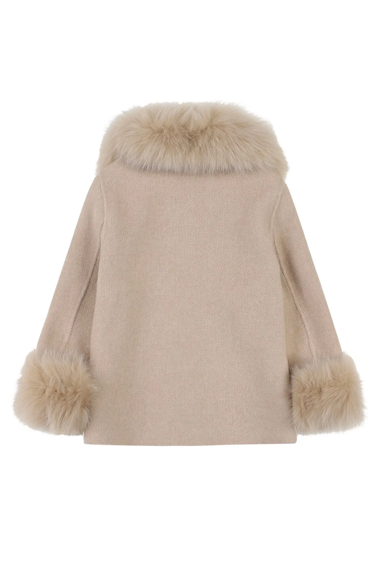 Zara Cashmere Coat in Nude