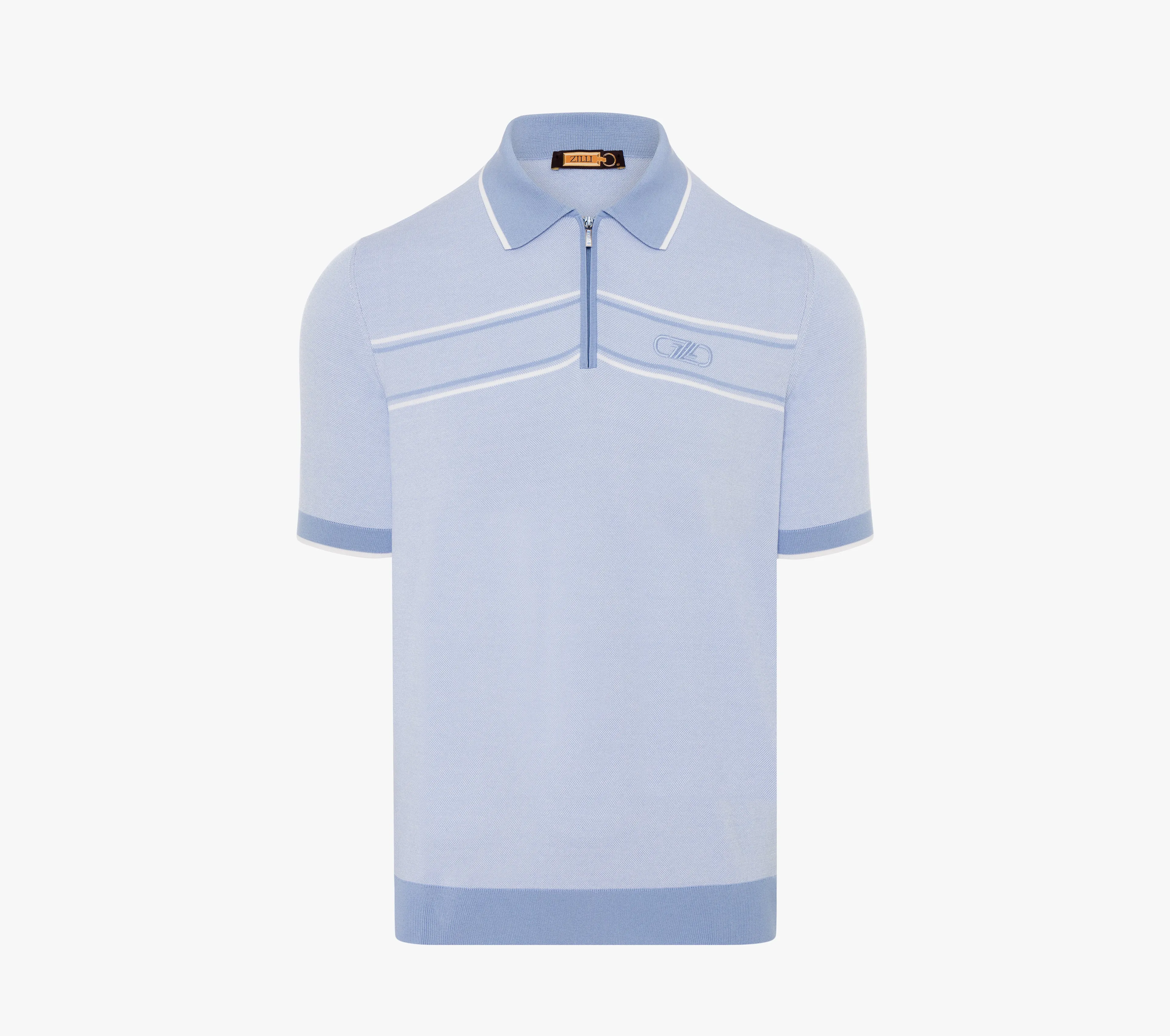 Zilli Cotton-Silk Polo with Retro Embroidery