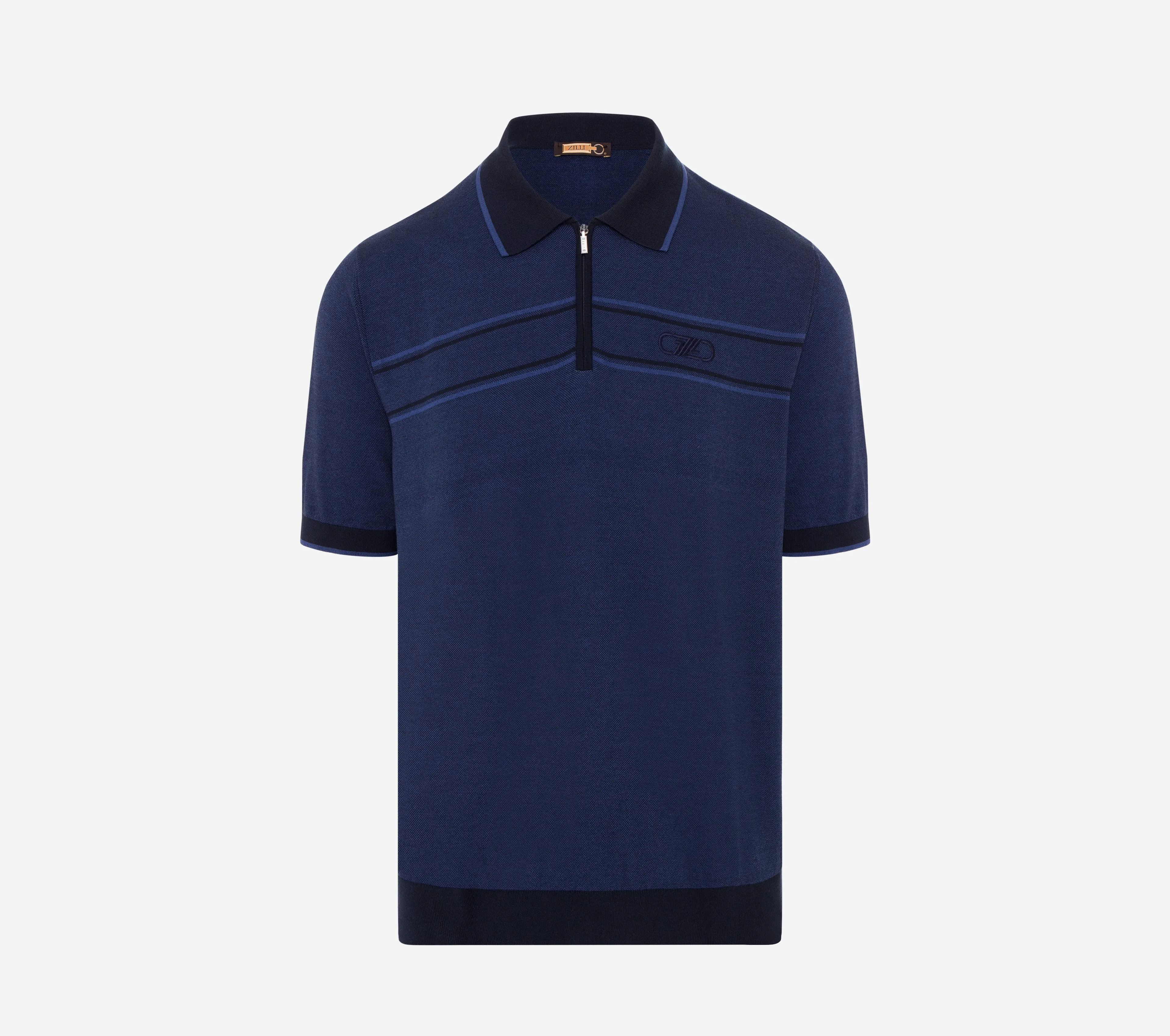 Zilli Cotton-Silk Polo with Retro Embroidery