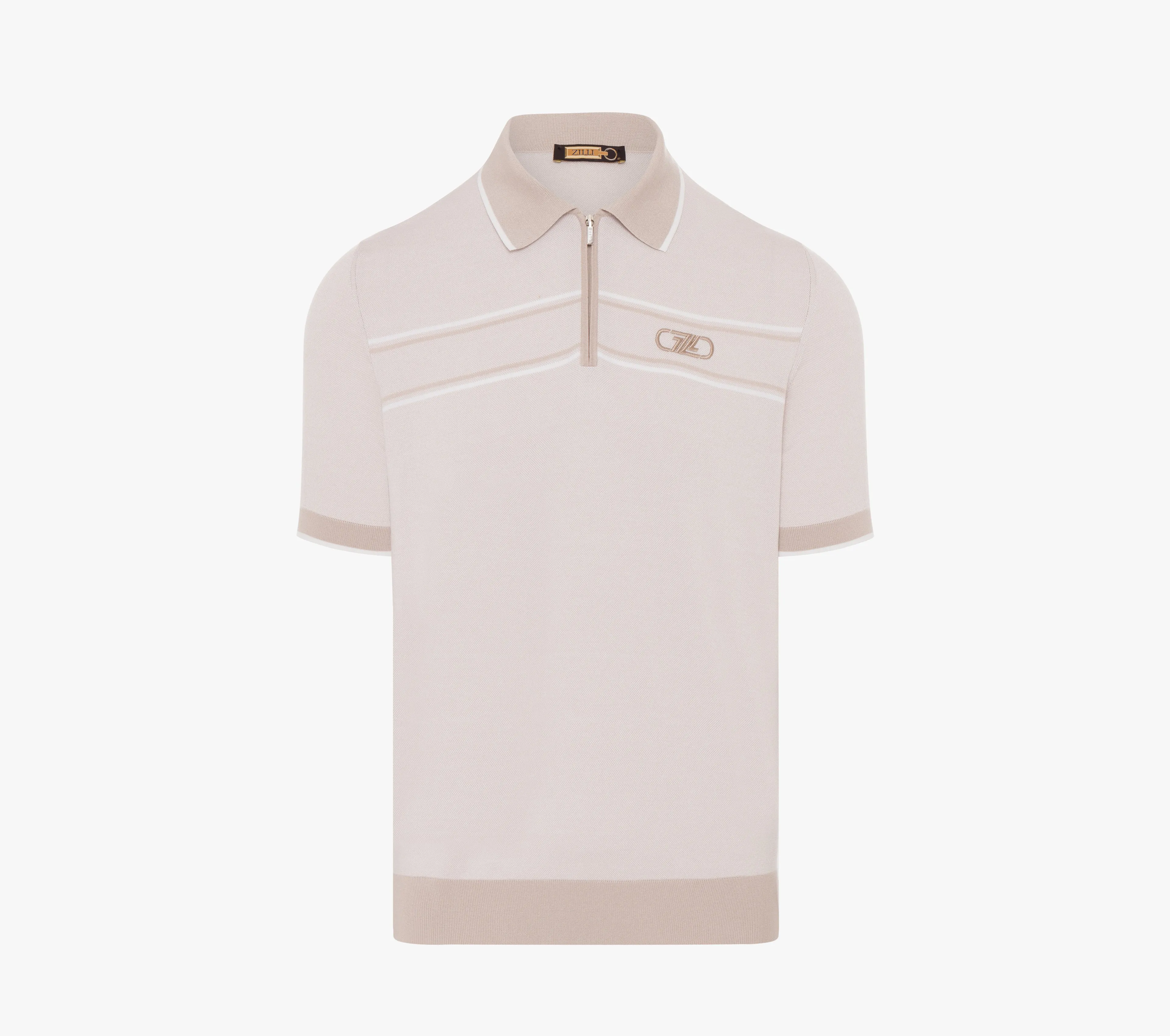 Zilli Cotton-Silk Polo with Retro Embroidery