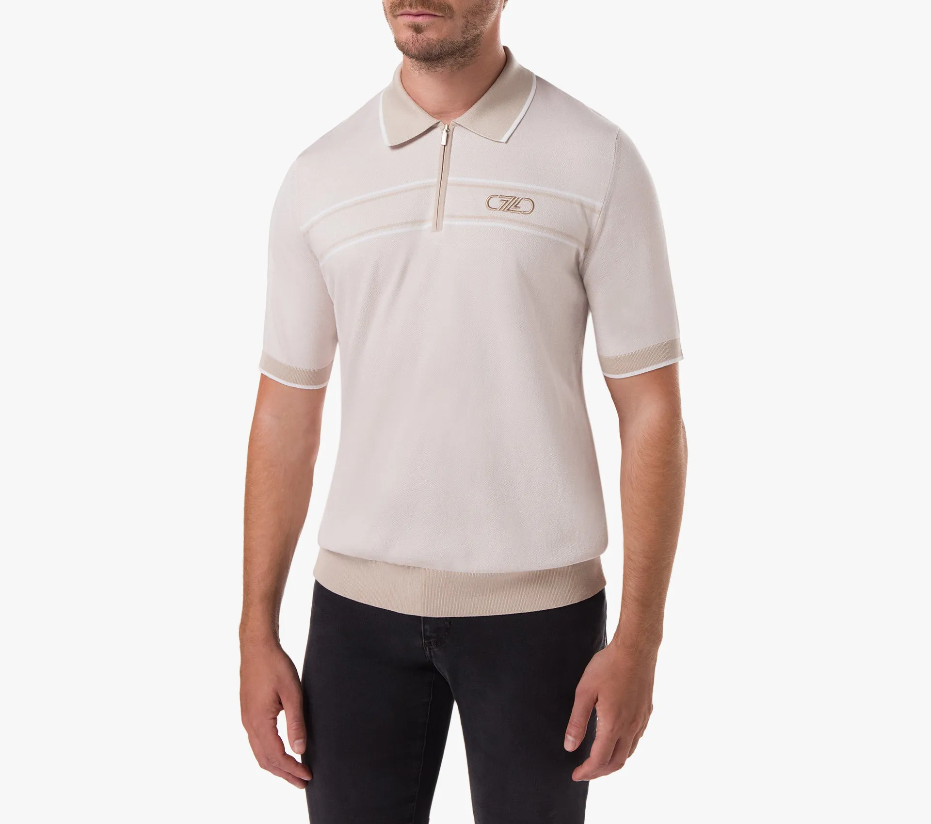 Zilli Cotton-Silk Polo with Retro Embroidery