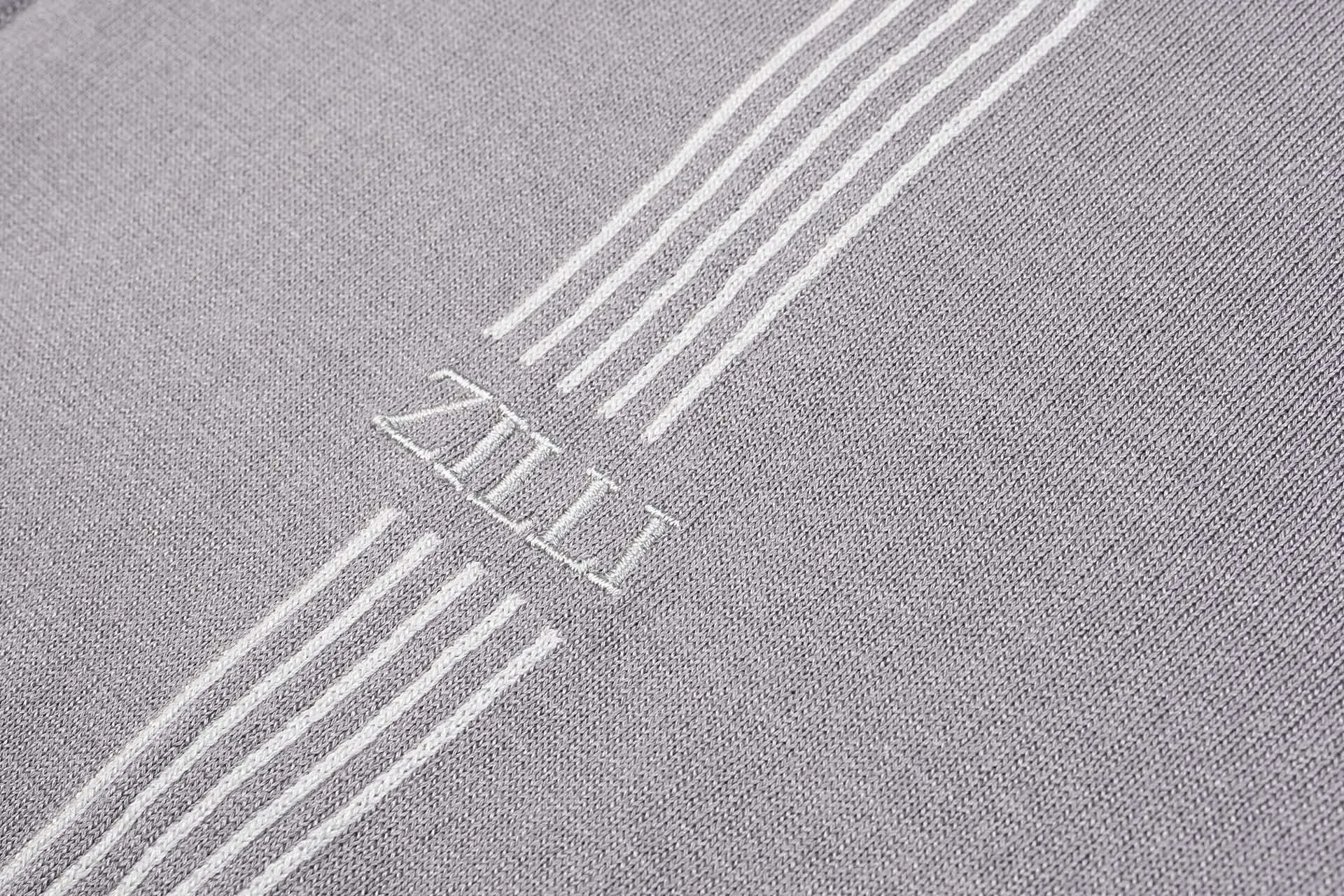 Zilli Ecru Zipped Polo Shirt with Iconic Embroidery